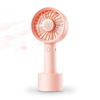 XFUNY Handheld Fan  Mini Personal Fan Portable Handy Small Cooling Fan Desk Fan with USB Rechargeable Battery & Aromatherapy & Dock for Office Room / Outdoor / Household / Traveling (Crystal Pink) - B07D7W5827
